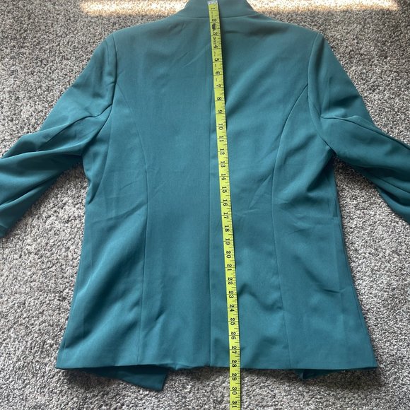 3/4 sleeve ruched blazer, dark green, M, never worn, came without tags - Picture 4 of 8